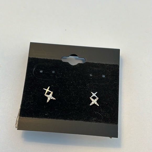 Silver plated earrings x designs - Picture 3 of 4